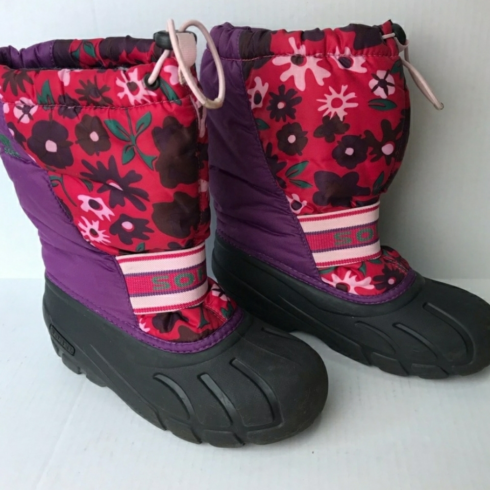 Sorel Youth Cub Floral Red Girls Boots